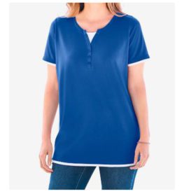 Plus Size Women Layered Look T-Shirt PSW-4041