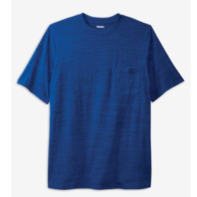 Cobalt Marl Big Size Pocket Crewneck T-Shirt PSM-3982