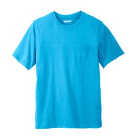 Electric Turquoise Big & Tall Pocket Crewneck T-Shirt PSM-3987