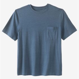 Slate Blue Big & Tall Pocket Crewneck T-Shirt PSM-3961