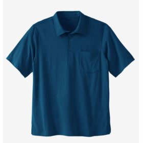 Navy Blue Jersey Big & Tall Pocket Polo Shirt PSM-3959