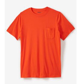 Orange Big & Tall Pocket Crewneck T-Shirt PSM-3969