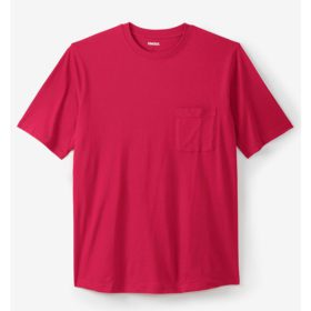 Red Big & Tall Pocket Crewneck T-Shirt PSM-3962