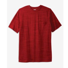 Red Marl Big & Tall Pocket Crewneck T-Shirt PSM-3981
