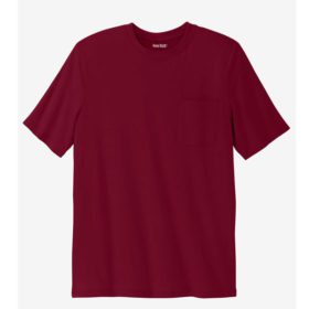Rich Burgundy Big & Tall Pocket Crewneck T-Shirt PSM-3963
