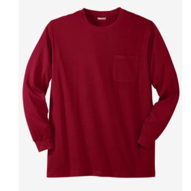 Rich Burgundy Big & Tall Long Sleeve T-Shirt PSM-4167