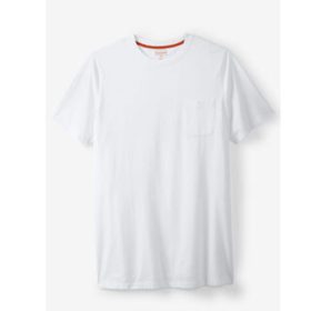 White Big & Tall Pocket Crewneck T-Shirt PSM-3960