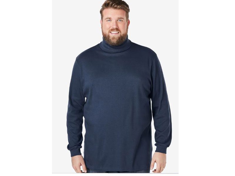 Turtleneck Big Size Long Sleeve B Grade T-Shirt PSM-4176B