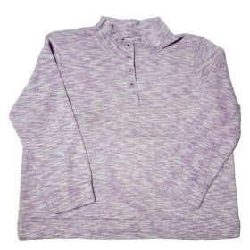 Button Up Plus Size Women SweatShirt PSW-4199