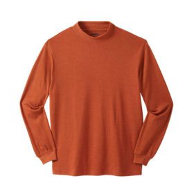 Mock Turtleneck Big Size Long Sleeve T-Shirt PSM-4175