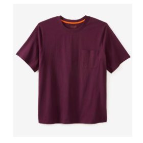 Deep Purple Big & Tall Pocket Crewneck T-Shirt PSM-4382