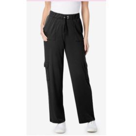 Black Pull-ON Knit Cargo Pant PSW-4643