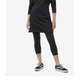 Black Knit Plus Size Women Capri leggings PSW-4542