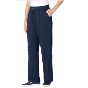 Navy Blue Pull-ON Knit Cargo Pant PSW-4644