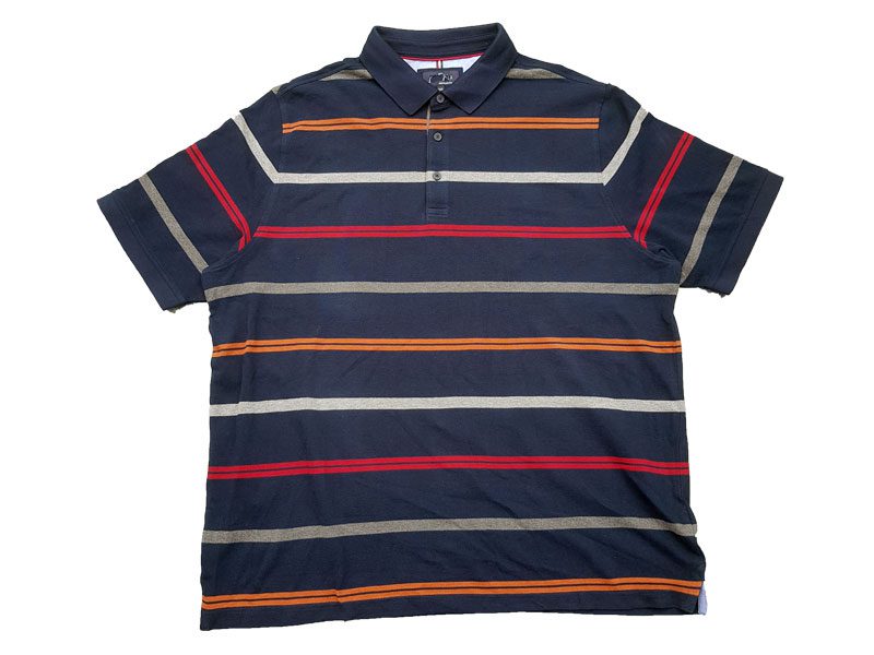 Navy Blue Striped Big Size Polo Shirt PSM-4609 | Plus Size Clothing in ...