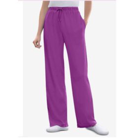 Purple Magenta Sport Knit Straight Leg Pant PSW-4620