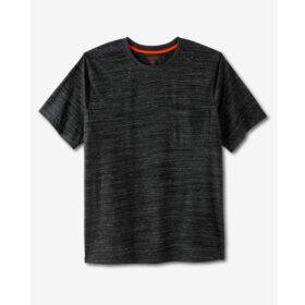 Black Marl Big & Tall Pocket Crewneck T-Shirt PSM-4834