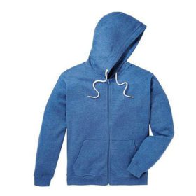 Blue Fleece Big Size Zipper Hoodie PSM-5016