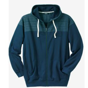 Blue Terry Big & Tall Size Snow Lodge Hoodie PSM-5007