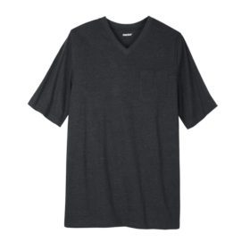 Charcoal Big & Tall Size V Neck T-Shirt PSM-5059