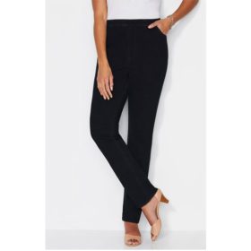 Black French Terry Plus Size Women Jeans PSW-5137
