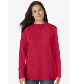 Classic Red Plus Size Women Thermal Shirt PSW-5138