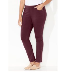 Midnight Berry French Terry Plus Size Women Jeans PSW-5136