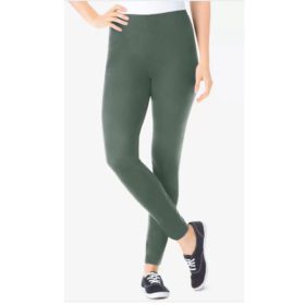 Pine Green Cotton Stretch Plus Size Women B Grade Legging PSW-5170B