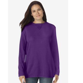 Radiant Purple Plus Size Women Thermal Shirt PSW-5123