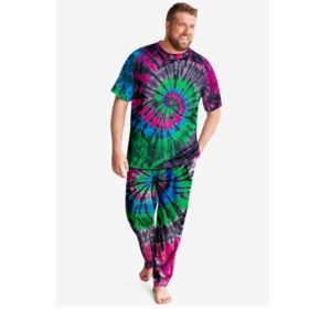 Tie Dye Big & Tall Holiday Pajama Set PSM-5117