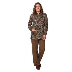 Cheetah Fleece Henley Pajama Set PSW-5073