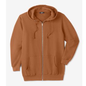 Burnt Orange Fleece Big Size Zipper Hoodie PSM-5281