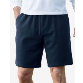 Navy Blue Comfort Fleece Big Size Shorts PSM-5364