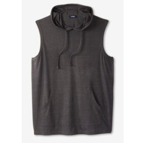 Charcoal Lightweight Jersey Muscle Hoodie Tee PSM-5391