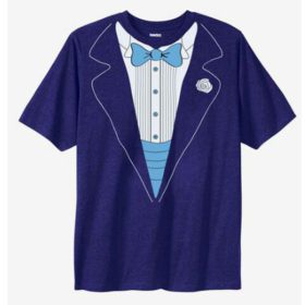 Navy Blue Prom Tuxedo Big & Tall Size Graphic T-Shirt PSM-5481