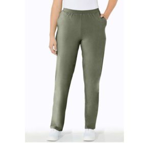 Grape Leaf Stretch Cotton Plus Size Women Pants PSW-5584
