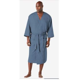 Slate Blue Big & Tall Size Cotton Jersey Robe PSM-5571