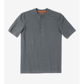 Grey Big & Tall Size Henley T-Shirt PSM-5625