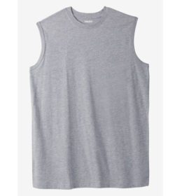 Heather Grey Big & Tall Size Muscle T Shirt PSM-5636