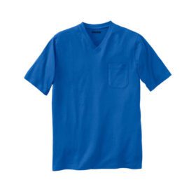 Royal Blue Big & Tall Size V Neck T-Shirt PSM-5650
