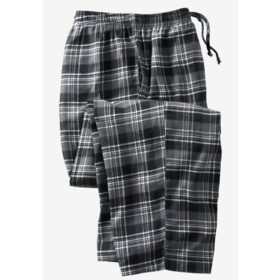 Black Flannel Plaid Pajama Pants PSM-5614