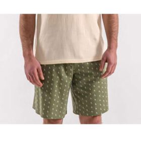 Green Safari Cotton Jersey Shorts PSM-5868