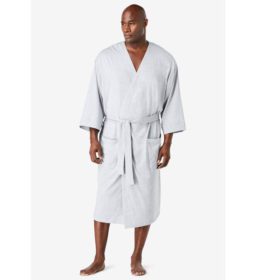 Heather Grey Big & Tall Size Cotton Jersey Robe PSM-5861