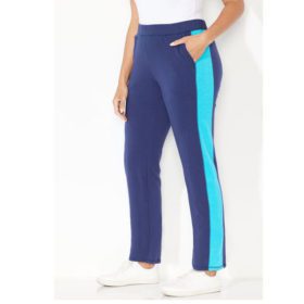 Navy Scuba Blue French Terry Active Pants PSW-5797