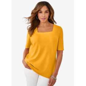 Rich Gold Square Neck T-Shirt PSW-5821