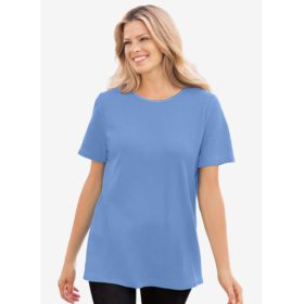 Blue Thermal Short Sleeve Satin Trim T-Shirt PSW-6056
