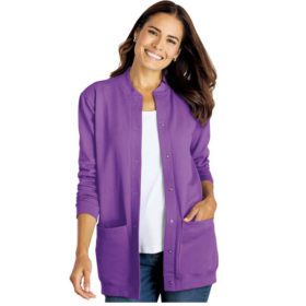 Plum Fleece Plus Size Women Cardigan Sweater PSW-6020