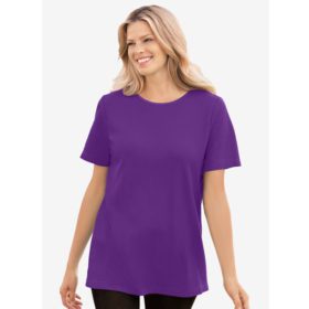 Radiant Purple Thermal Short Sleeve Satin Trim T-Shirt PSW-6148