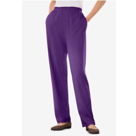Radiant Purple Knit Straight Leg Pant PSW-6203