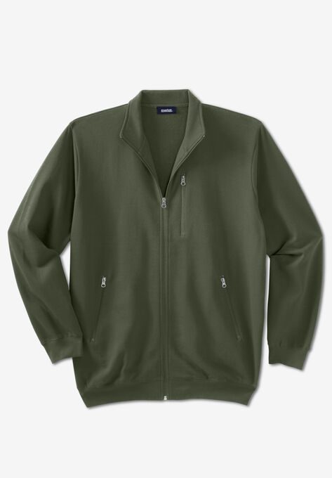 Deep Olive Big Size Block Style Zipper Jacket PSM-6270 | Plus Size ...
